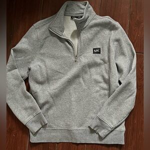 Michael Kors Gray Quarter-Zip Sweater